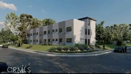 a view of a building with a street
