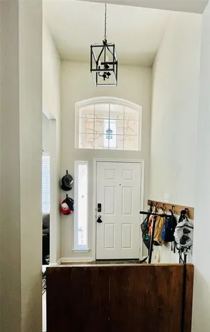 a view of dining room and wooden floor