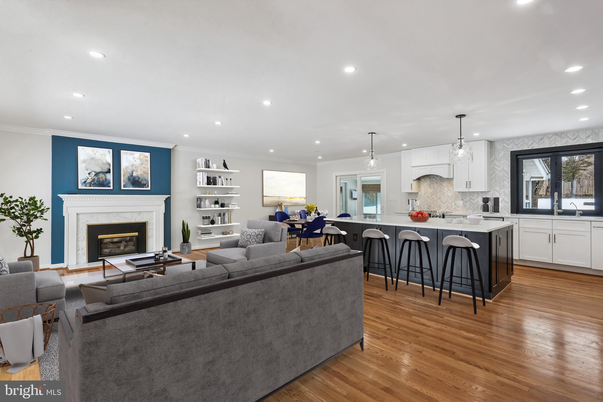 513 Beaumont Road Silver Spring, MD 20904 - Photo 2 of 58 Living/Kitchen/Dining Area Virtually Staged