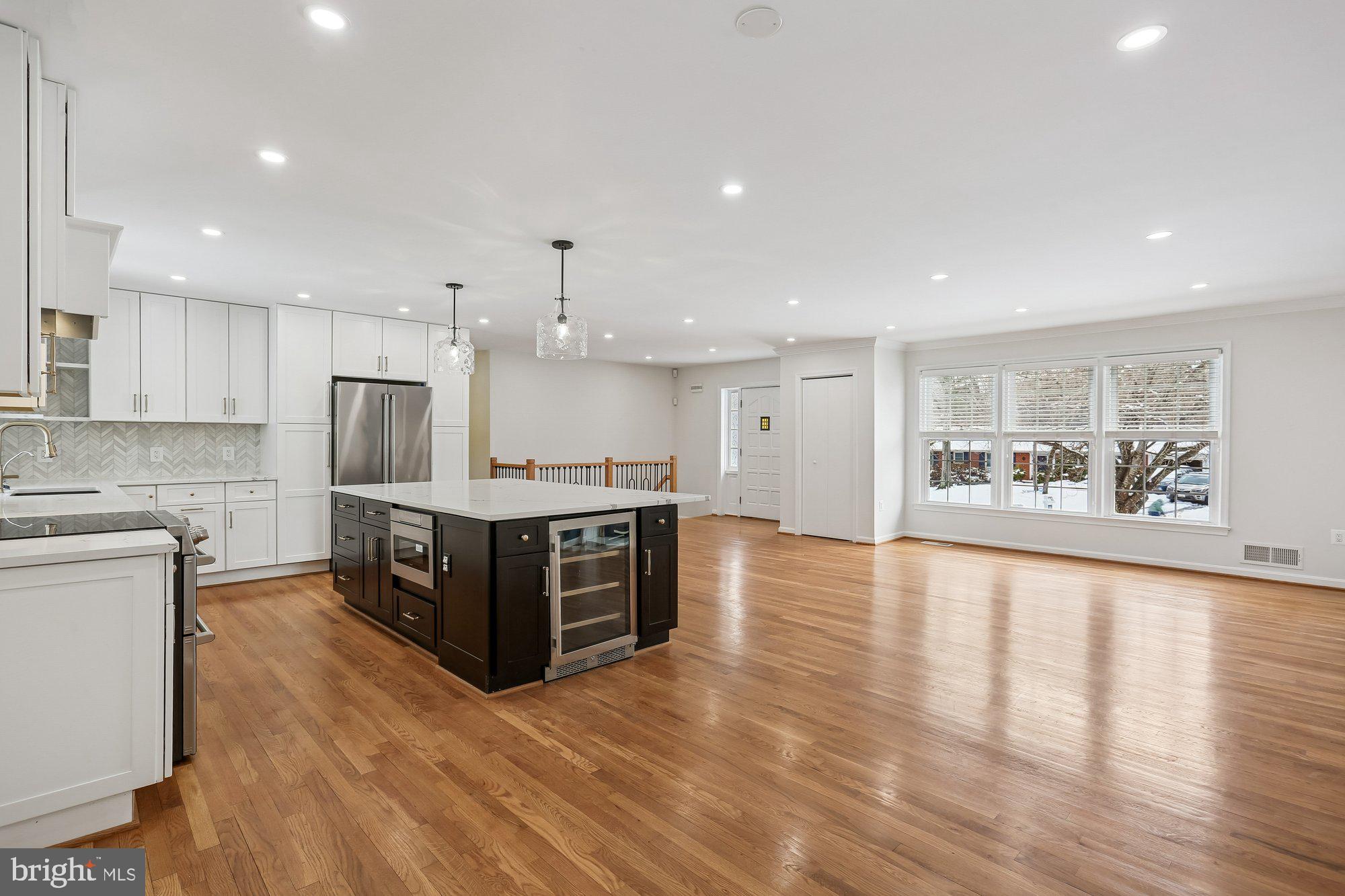 513 Beaumont Road Silver Spring, MD 20904 - Photo 7 of 58 Kitchen Area. Island w/ Built-in Wine Refrigerator