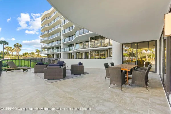 a outdoor space with chairs