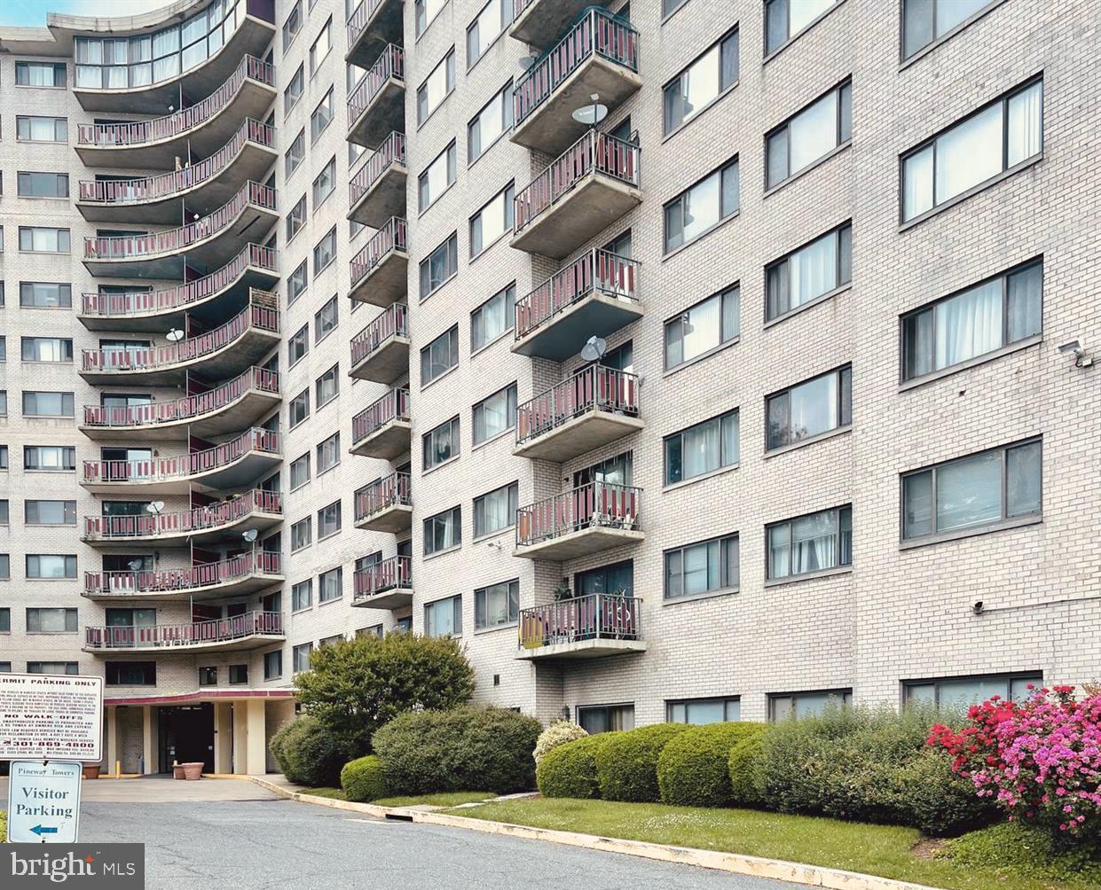 a front view of a building