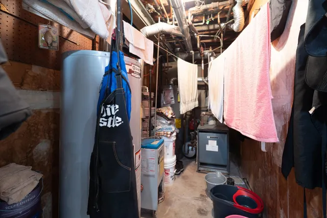 a close view of walk in closet