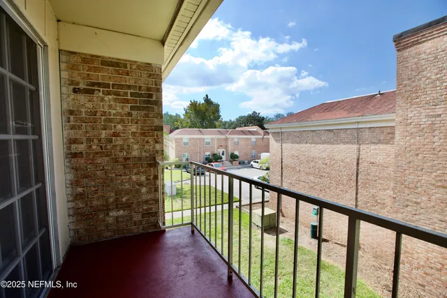 a view of balcony with couch