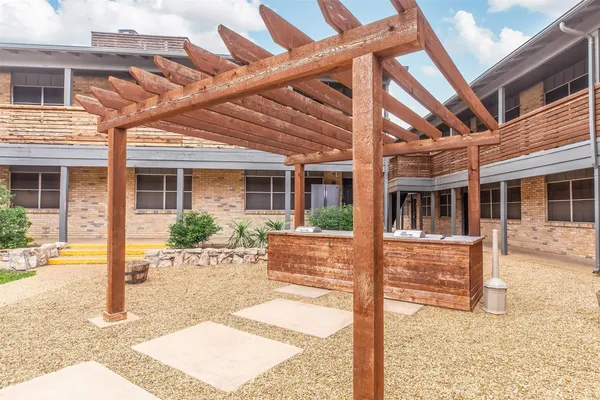 a view of a house with a patio