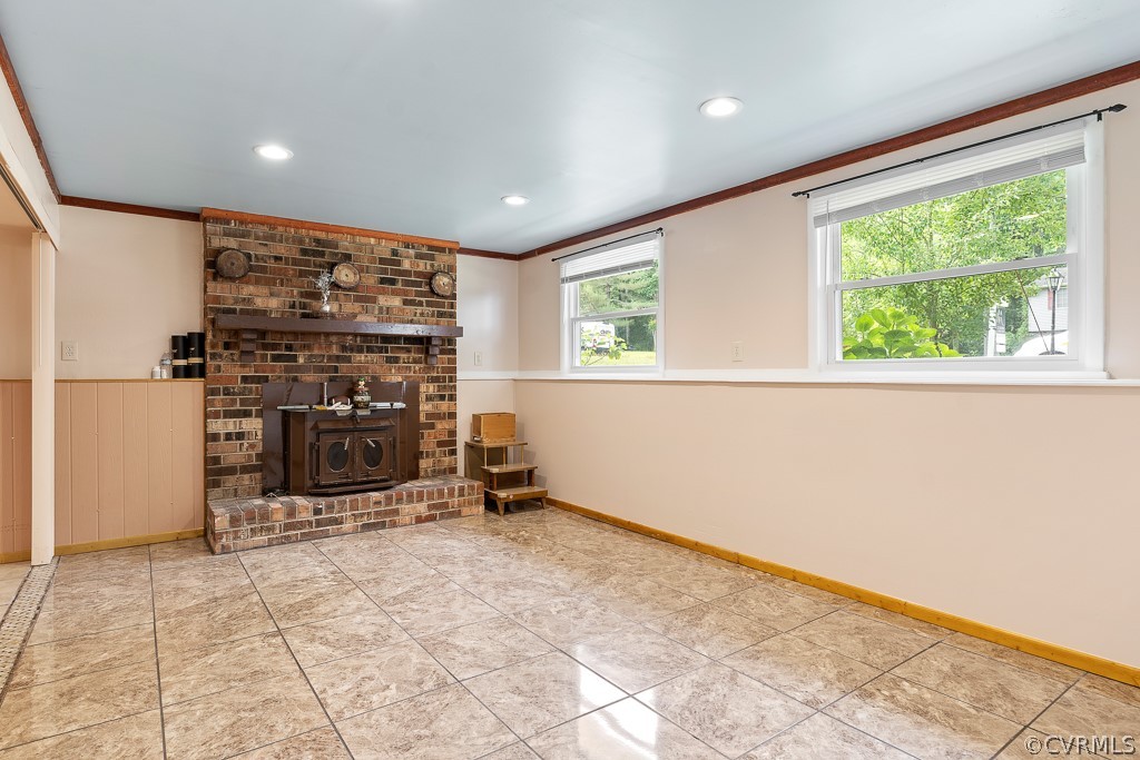 8801 Pepperidge Road North Chesterfield, VA 23236 - Photo 17 of 24 Lower level family room has a brick wood burning p