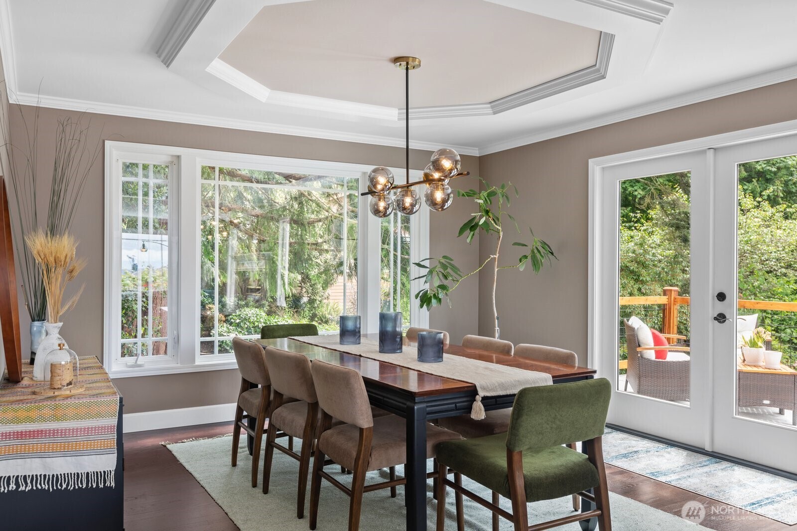 11404 239th Place Southwest Woodway, WA 98020 - Photo 12 of 40 a view of a dining room with furniture window and outside view