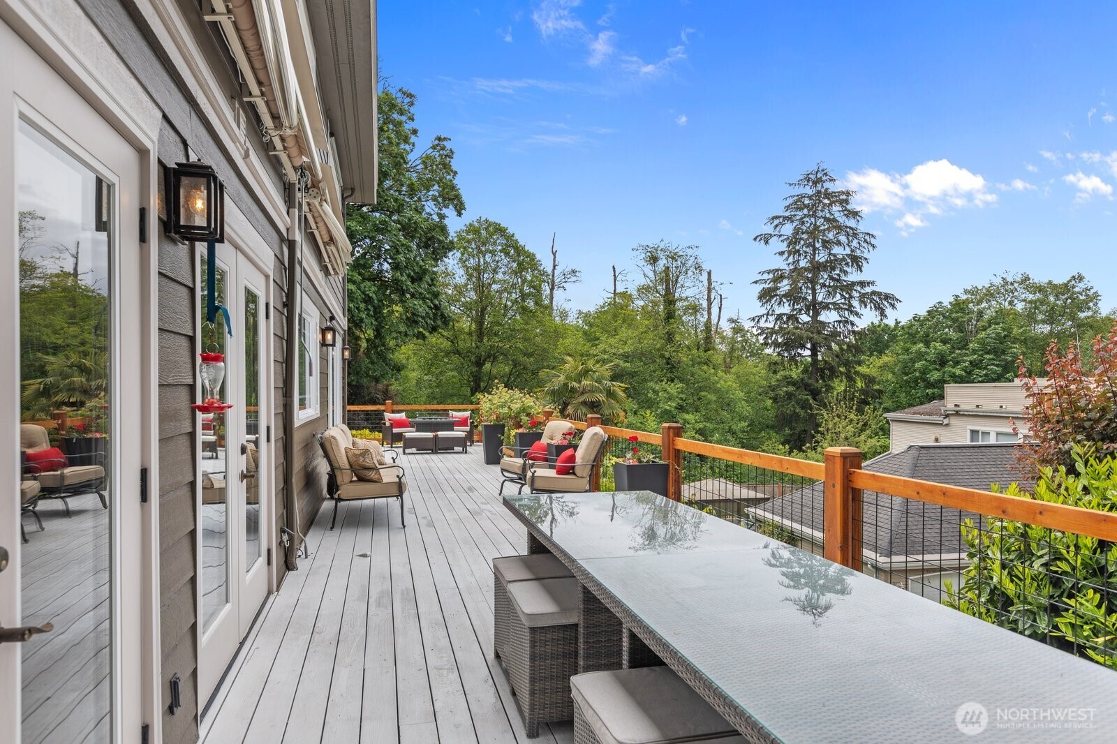 11404 239th Place Southwest Woodway, WA 98020 - Photo 10 of 40 a balcony with an outdoor seating