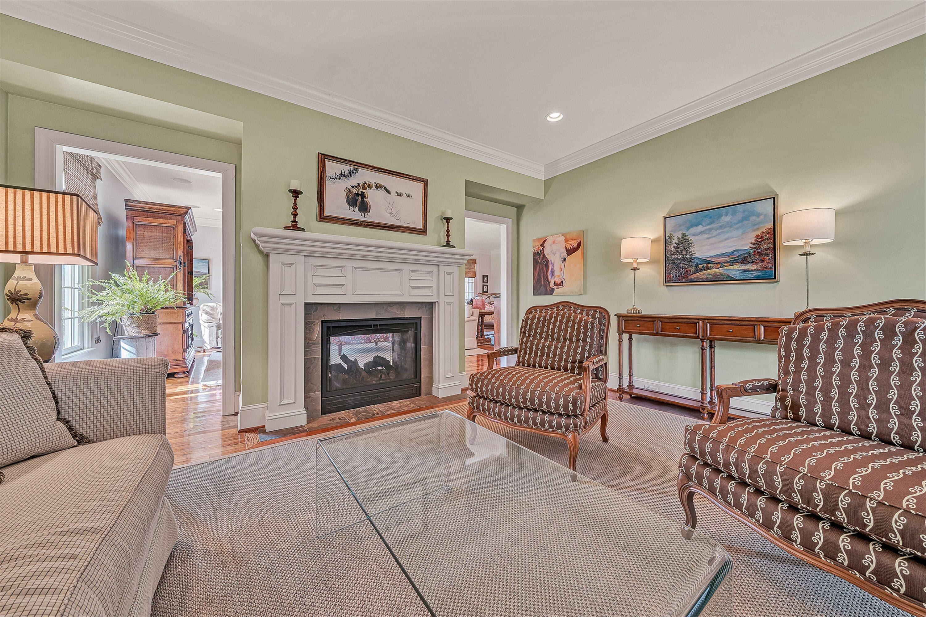 5464 Ridgelea Estates Drive Roanoke, VA 24018 - Photo 14 of 85 a living room with furniture and a fireplace