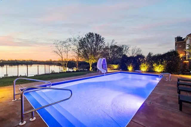 a view of a balcony with wooden floor