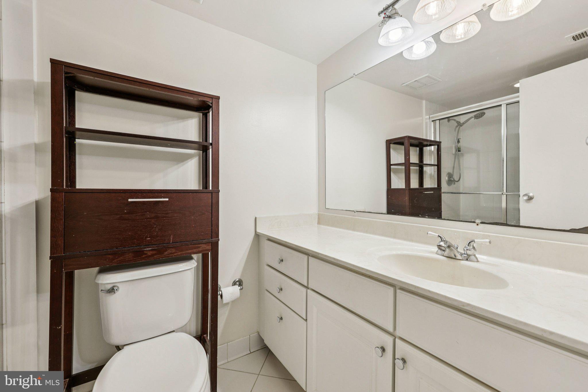 2118 Green Watch Way, Unit 10/201C Reston, VA 20191 - Photo 16 of 30 a bathroom with a toilet a sink and mirror