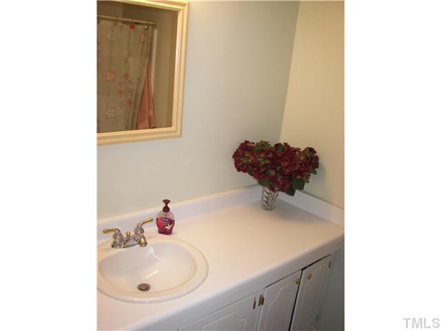 641 Pine Ridge Place Raleigh, NC 27609 - Photo 20 of 25 a bathroom with a sink and a mirror
