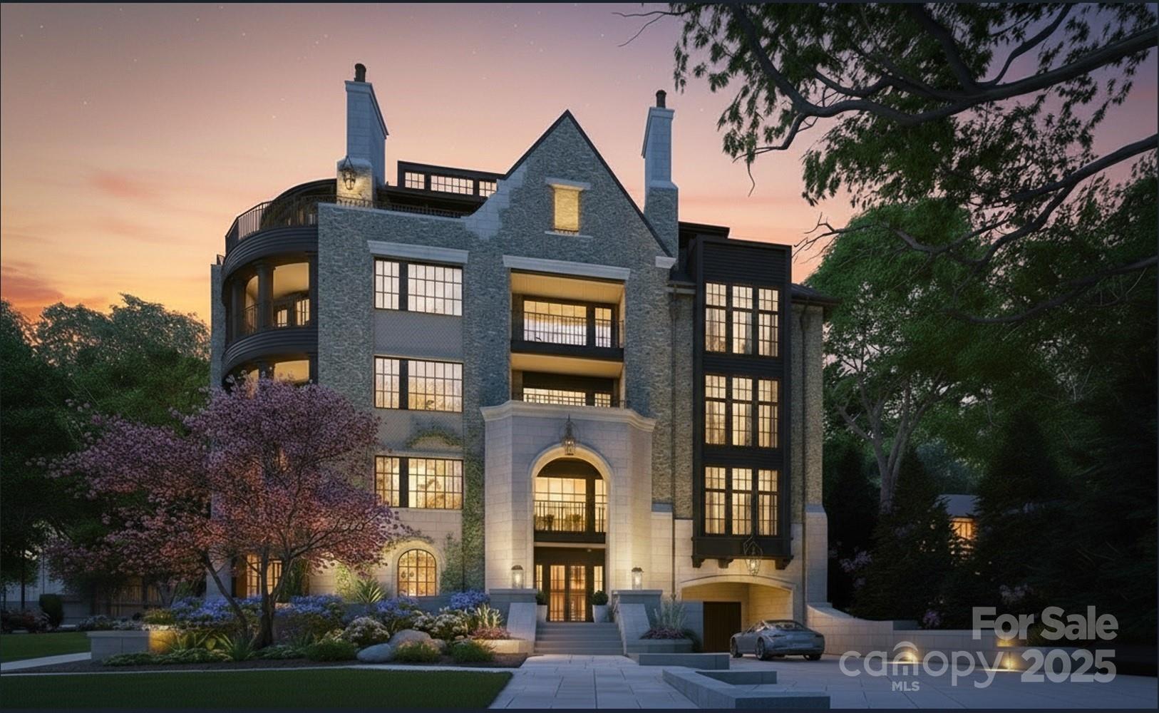 2129 Queens Road West, Unit 201 Charlotte, NC 28207 - Photo 2 of 3 a front view of a building with garden