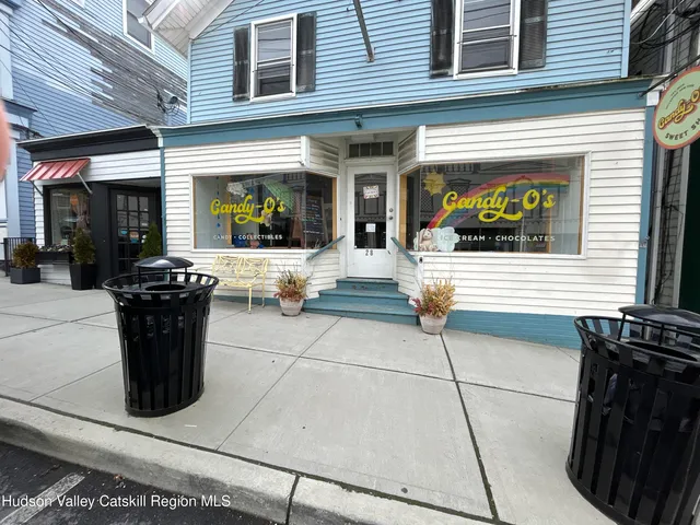 a view of a entryway door front of building