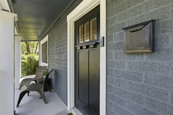 a view of front door