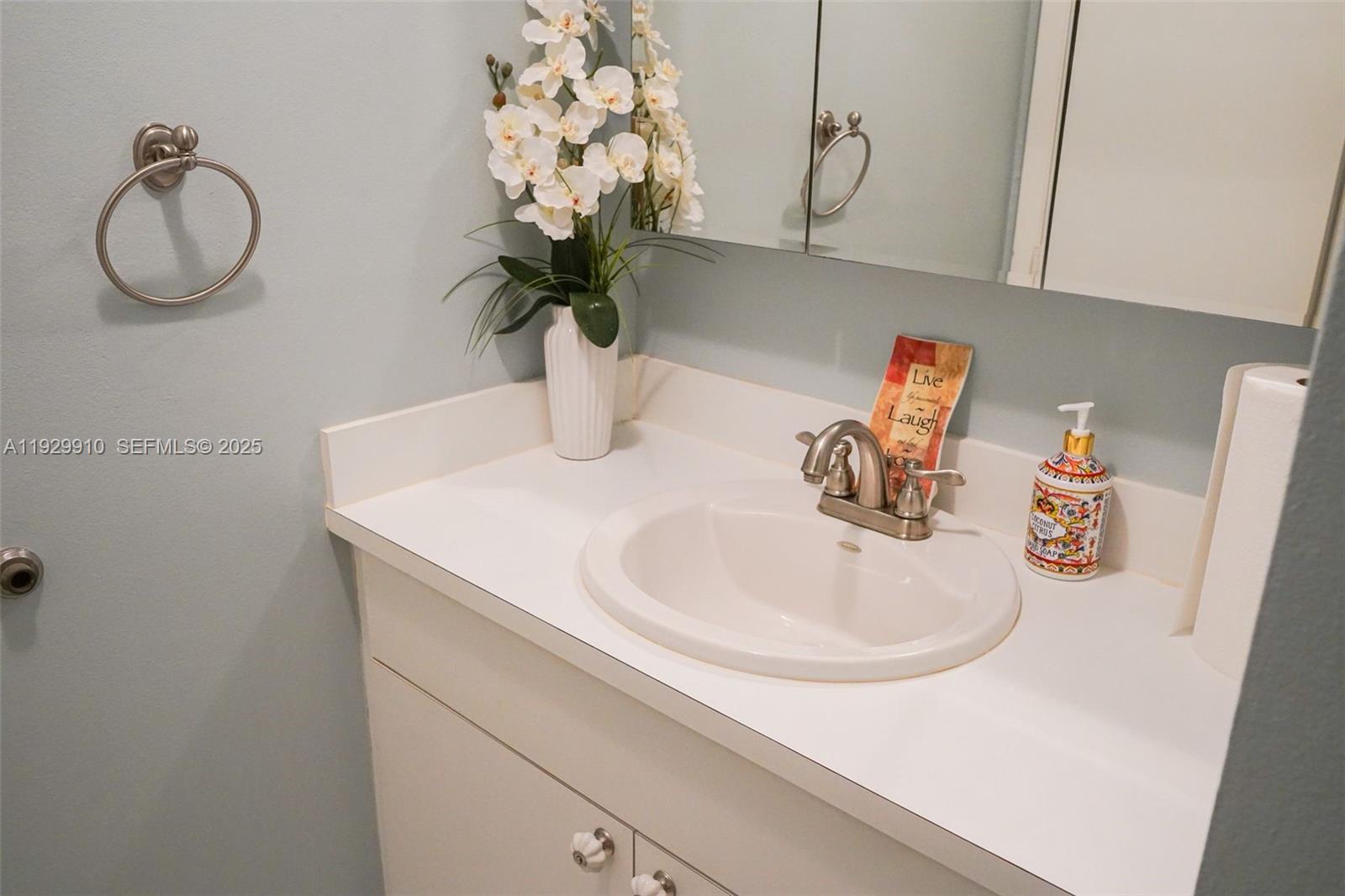 19907 Northwest 67th Court Hialeah, FL 33015 - Photo 35 of 53 a bathroom with a sink and a mirror