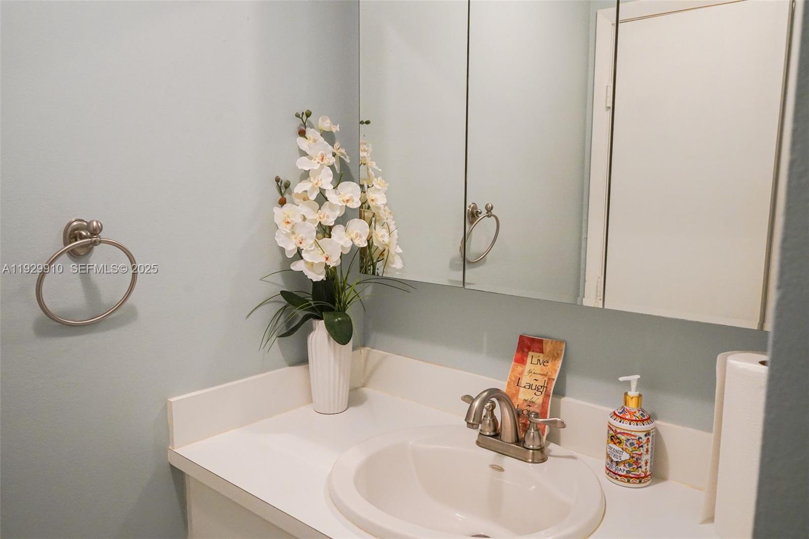 19907 Northwest 67th Court Hialeah, FL 33015 - Photo 36 of 53 a bathroom with a sink and a mirror