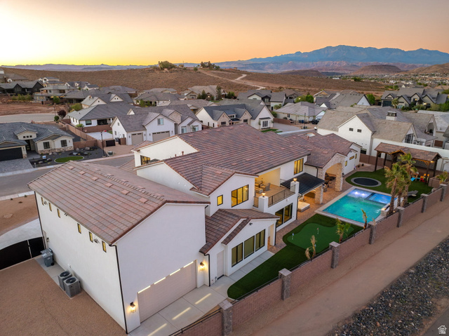 4871 South Homestead Way Washington, UT 84780 - Photo 146 of 151 Aerial view at dusk of a residential view