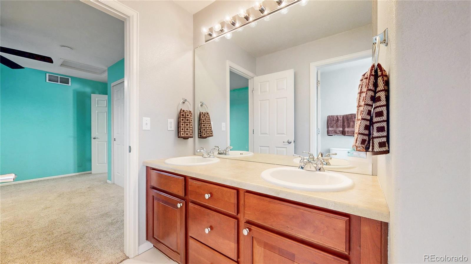 10797 Hickory Ridge Street Highlands Ranch, CO 80126 - Photo 23 of 42 a bathroom with a sink and a mirror