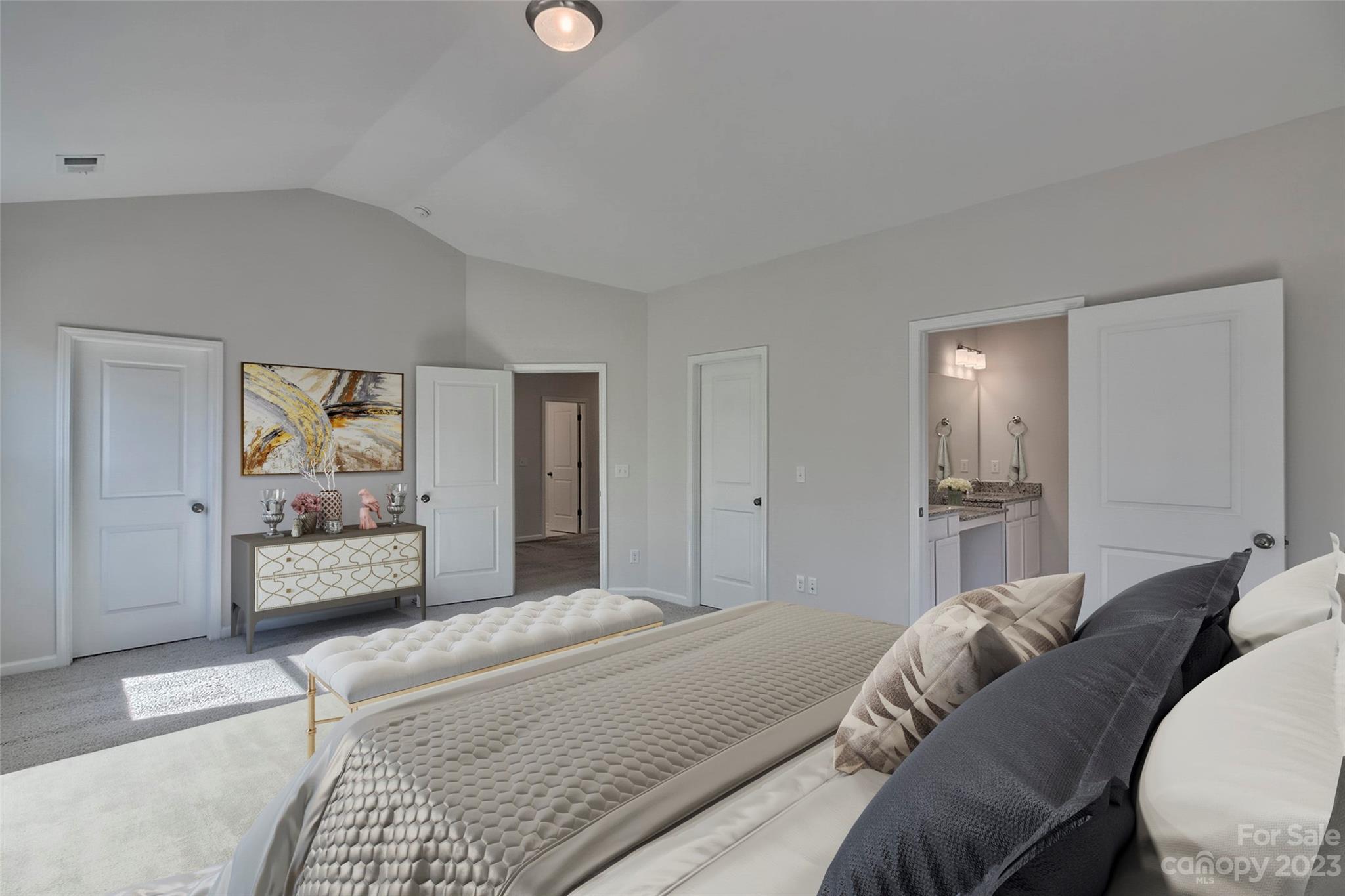 745 Sawgrass Rdg Court Rock Hill, SC 29732 - Photo 7 of 19 a bedroom with a large bed and balcony view