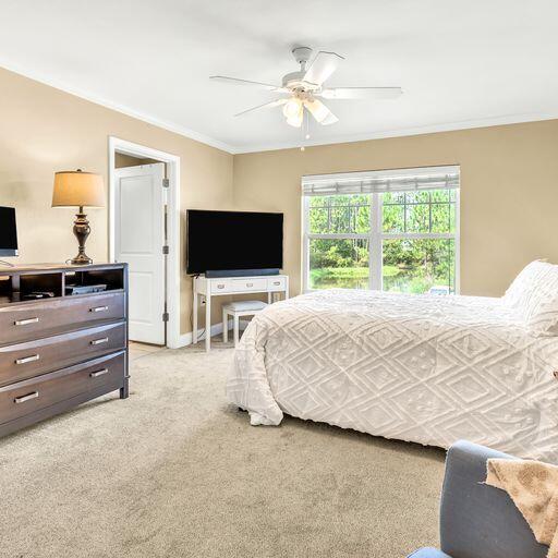 24 South Sand Palm Road, Unit 48 Freeport, FL 32439 - Photo 17 of 27 a bedroom with a bed and a flat screen tv