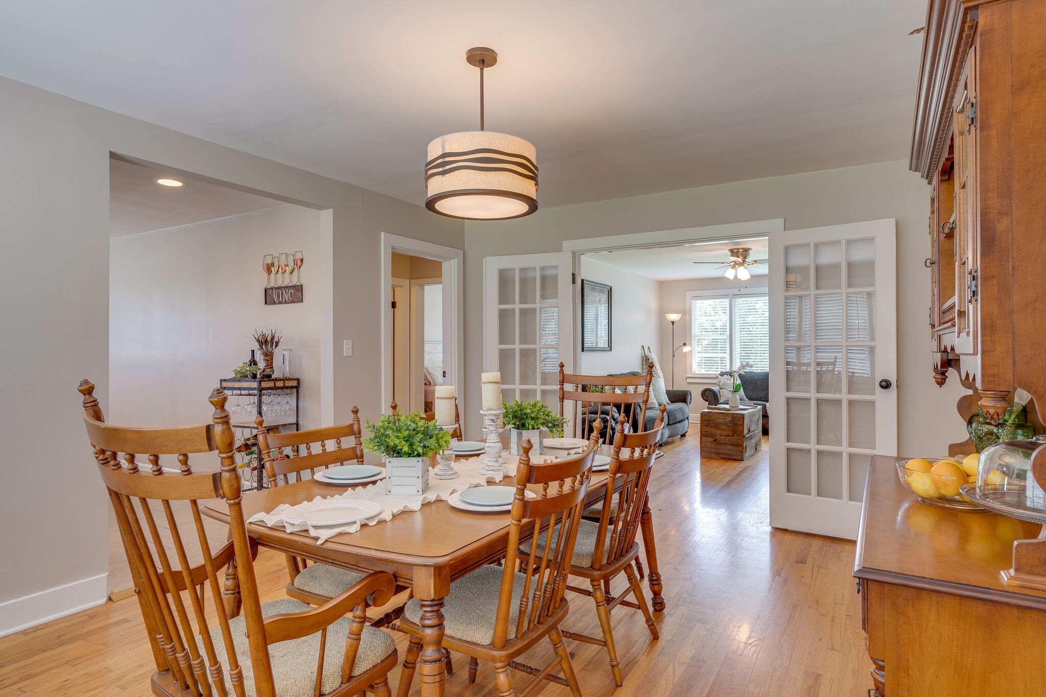 2241 Battle Creek Road Springfield, TN 37172 - Photo 16 of 32 a view of a dining room with furniture wooden floor and chandelier