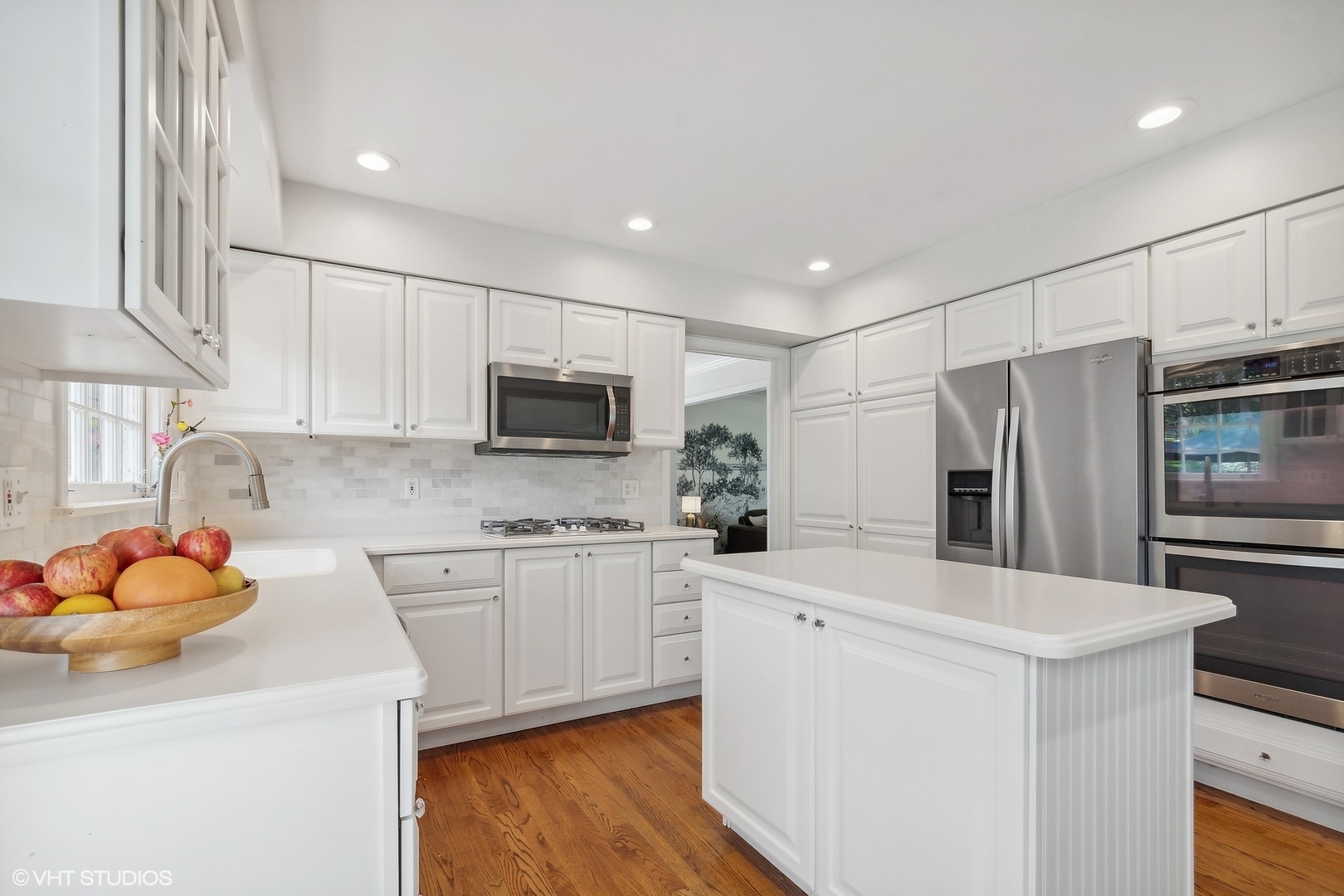 845 Forest Hill Road Lake Forest, IL 60045 - Photo 13 of 41 a kitchen with stainless steel appliances a refrigerator sink and microwave