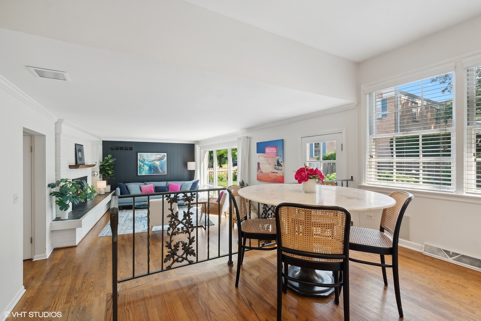 845 Forest Hill Road Lake Forest, IL 60045 - Photo 14 of 41 a view of a dining room with furniture window and wooden floor
