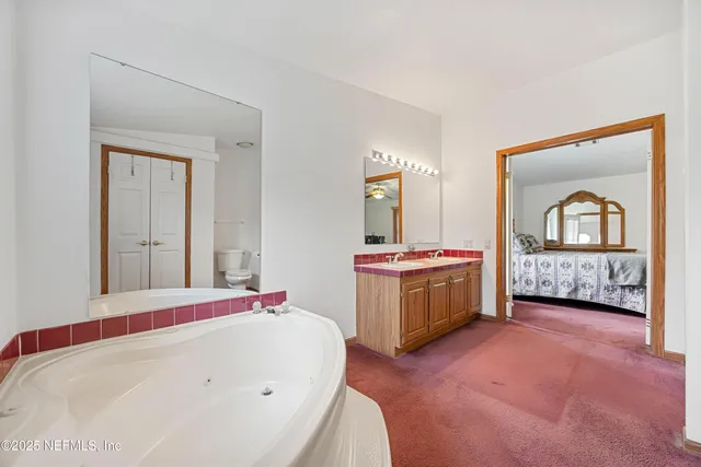 a view of swimming pool with an outdoor space and seating