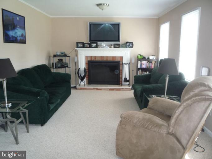 17221 Chiswell Road Poolesville, MD 20837 - Photo 14 of 23 a living room with furniture a flat screen tv and a fireplace