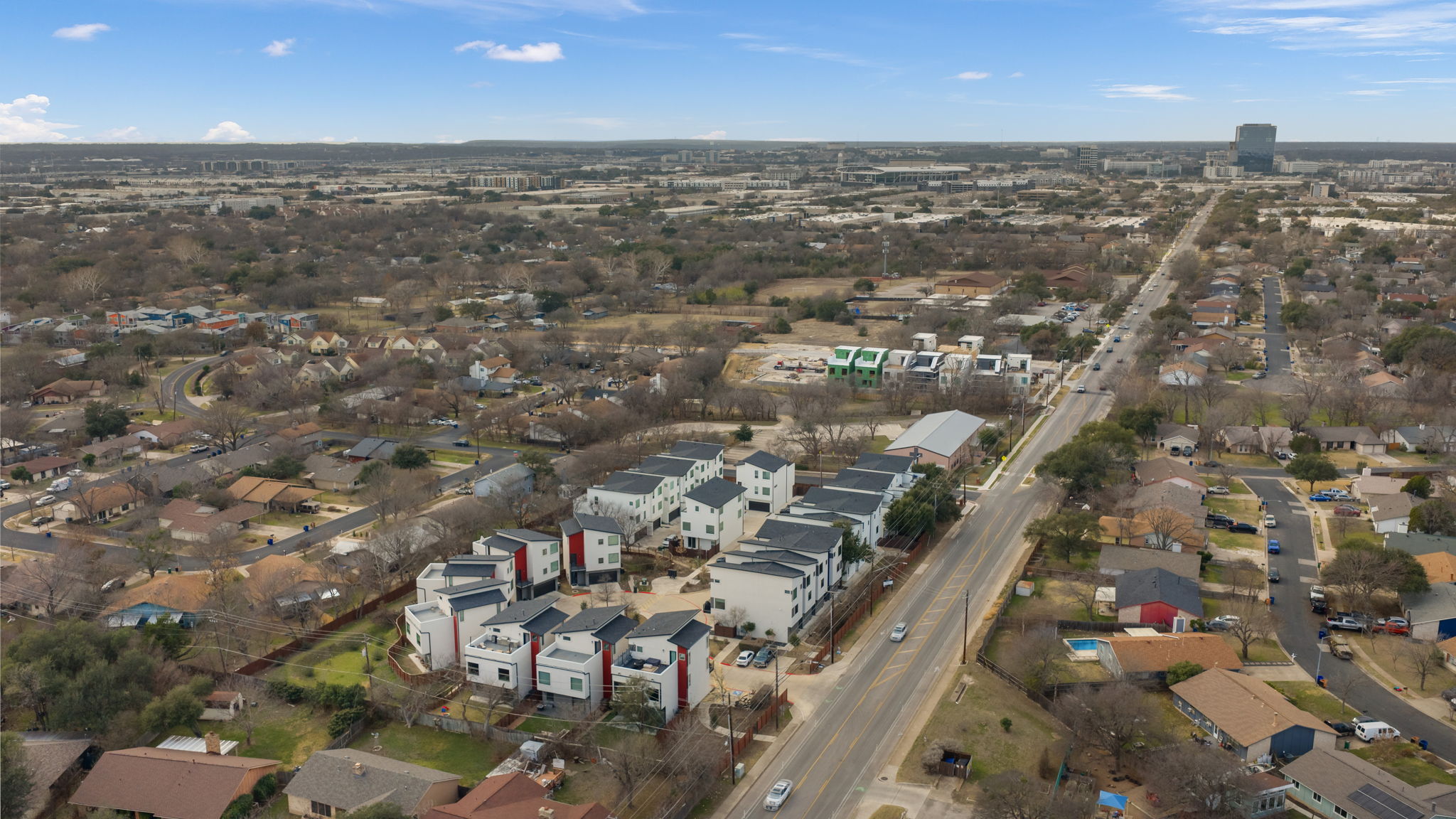 1417 Kramer Lane, Unit 14 Austin, TX 78758 - Photo 29 of 33 Aerial perspective of suburban area