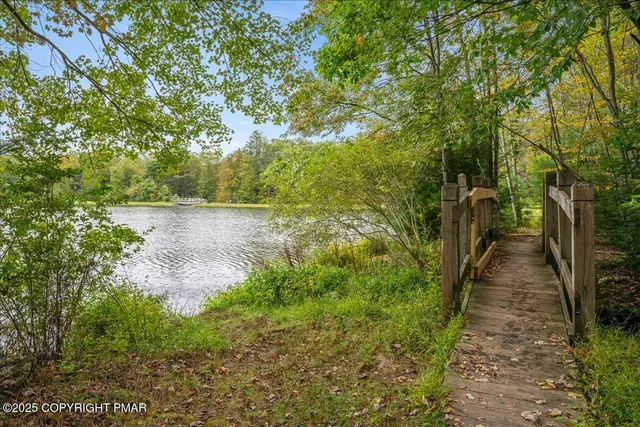 a view of a lake with a floor