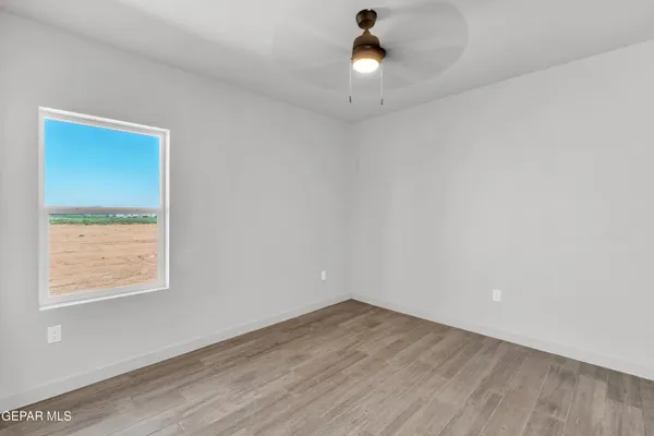 an empty room with a window