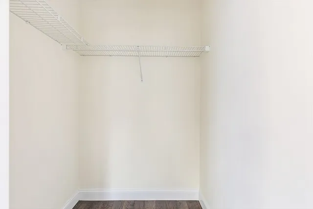 a view of small space with racks on the wall