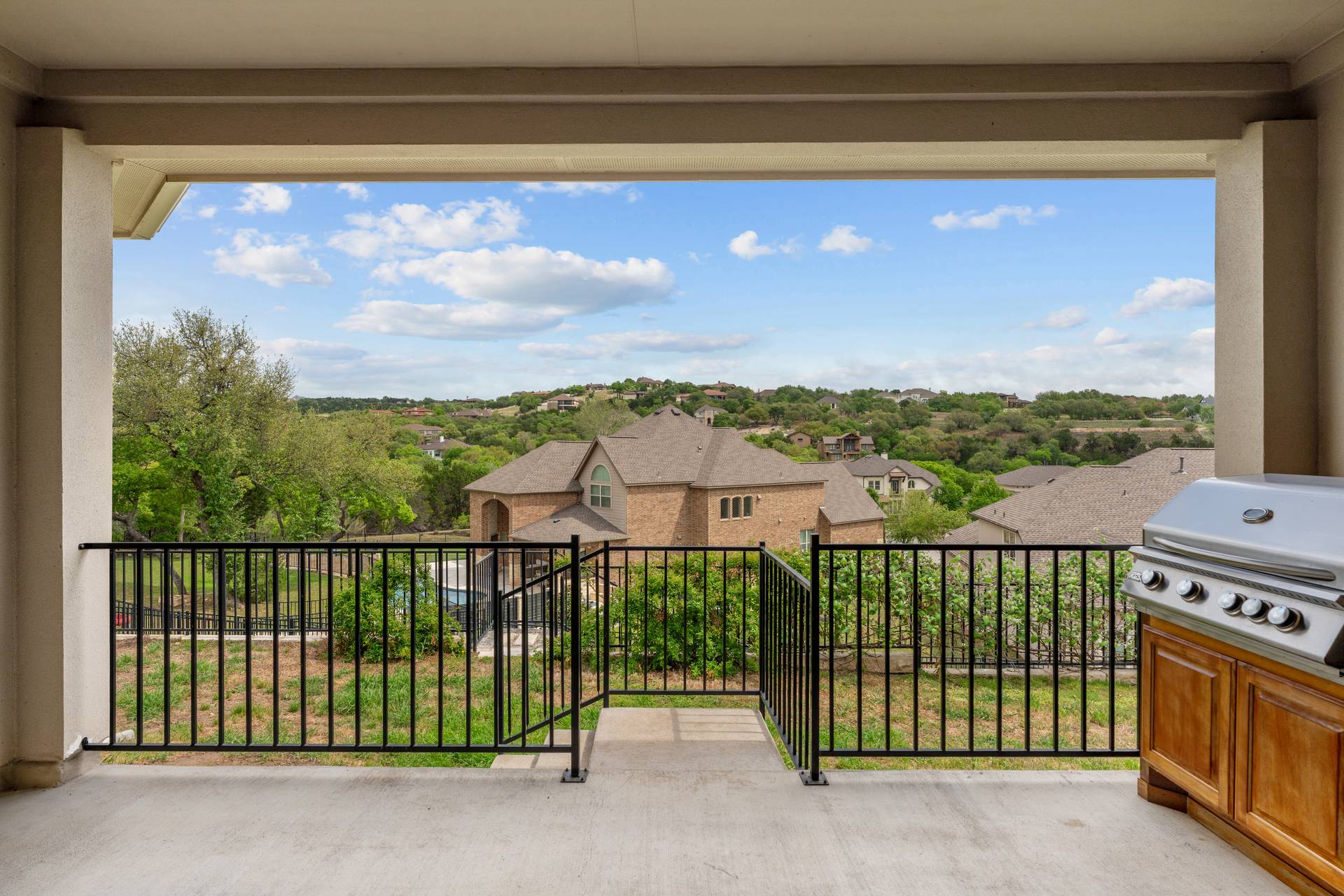 3516 Venezia View Leander, TX 78641 - Photo 11 of 40 Balcony featuring a grill and a residential view