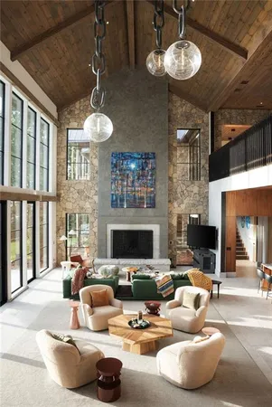 a bathroom with a toilet sink vanity and mirror