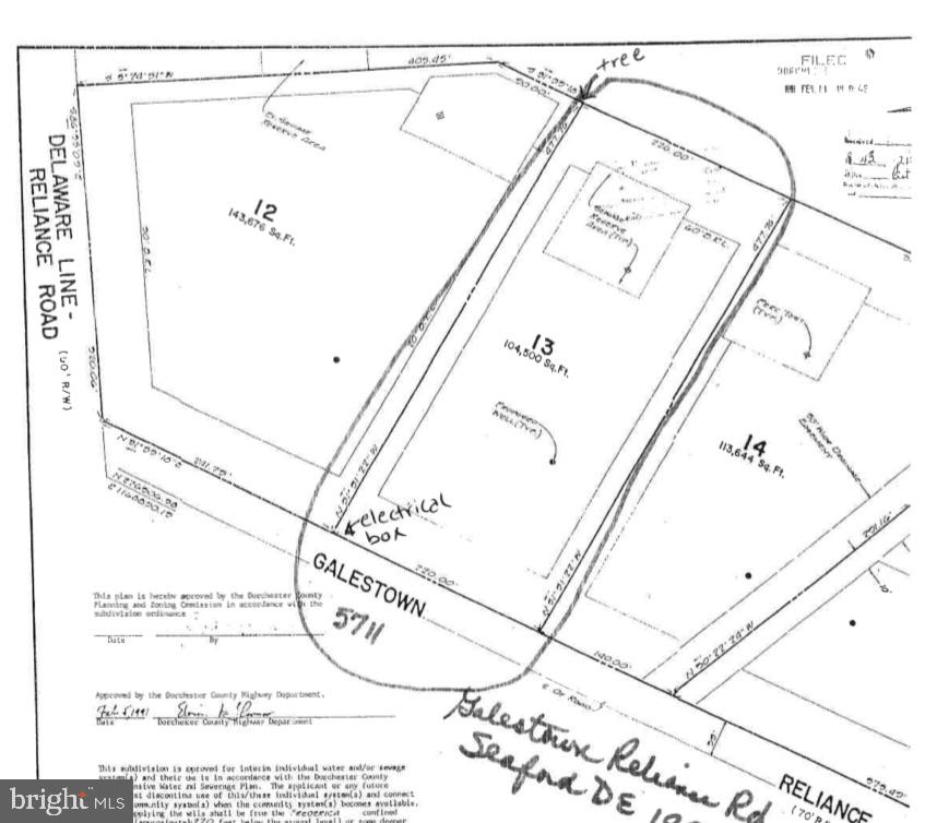 5711 Galestown - Reliance Road Rhodesdale, MD 21659 - Photo 6 of 6 Plat/Survey