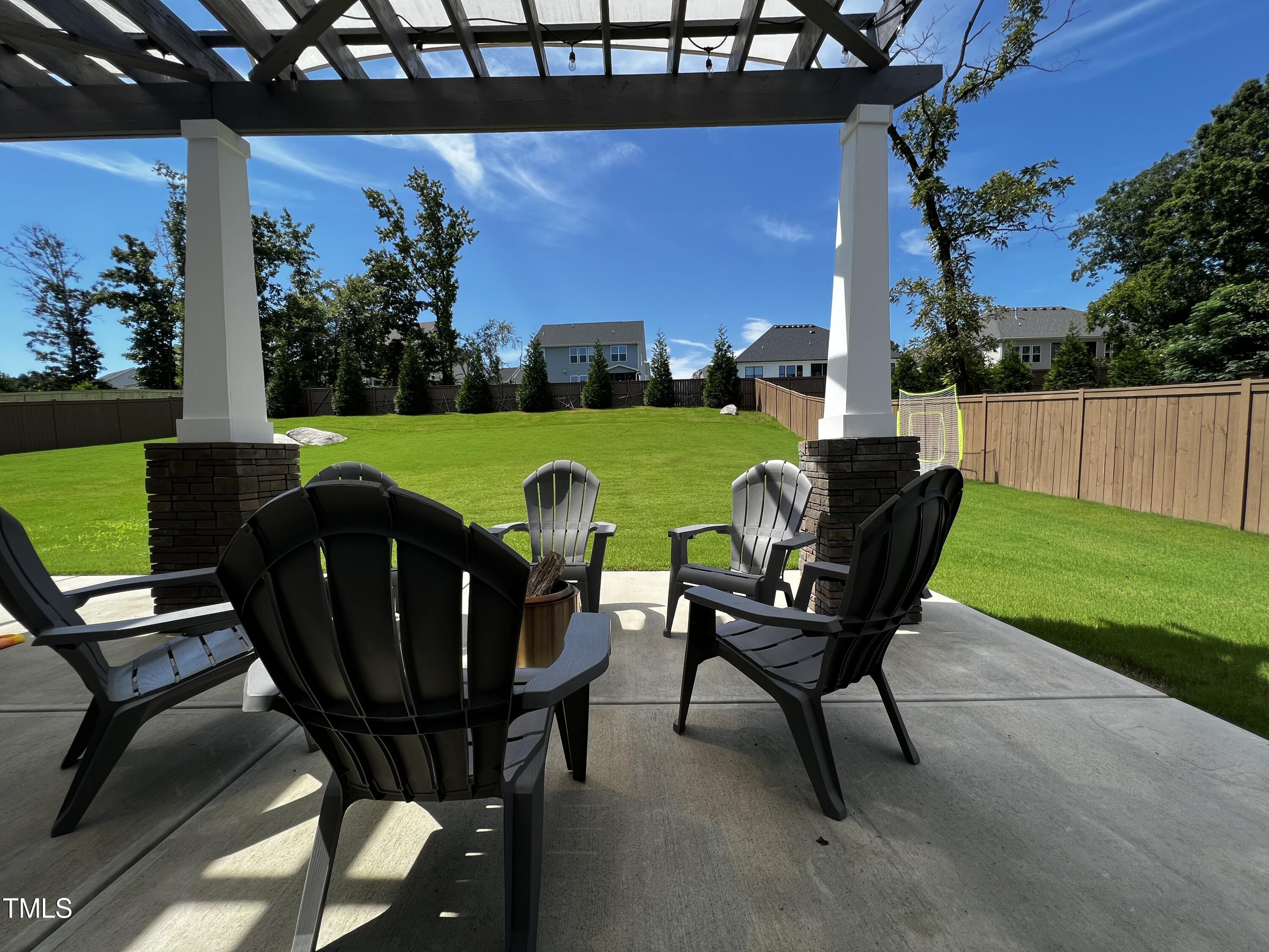 3015 Freeman Farm Way Rolesville, NC 27571 - Photo 44 of 50 a view of a chairs and table in backyard