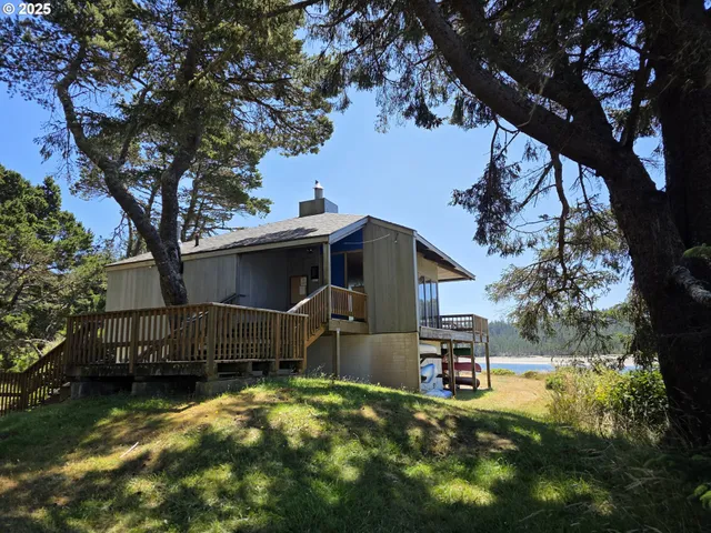 a view of lake and mountain