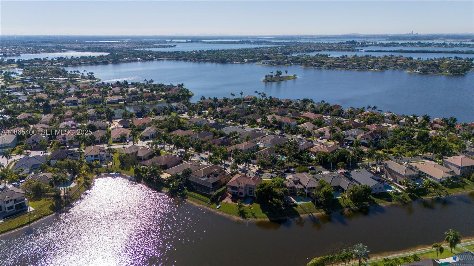 18991 Southwest 32nd Street Miramar, FL 33029 - Photo 80 of 98 an aerial view of a residential houses with outdoor space and lake view