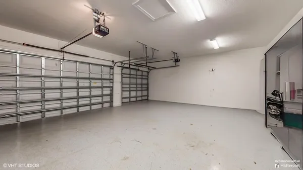 a view of a garage