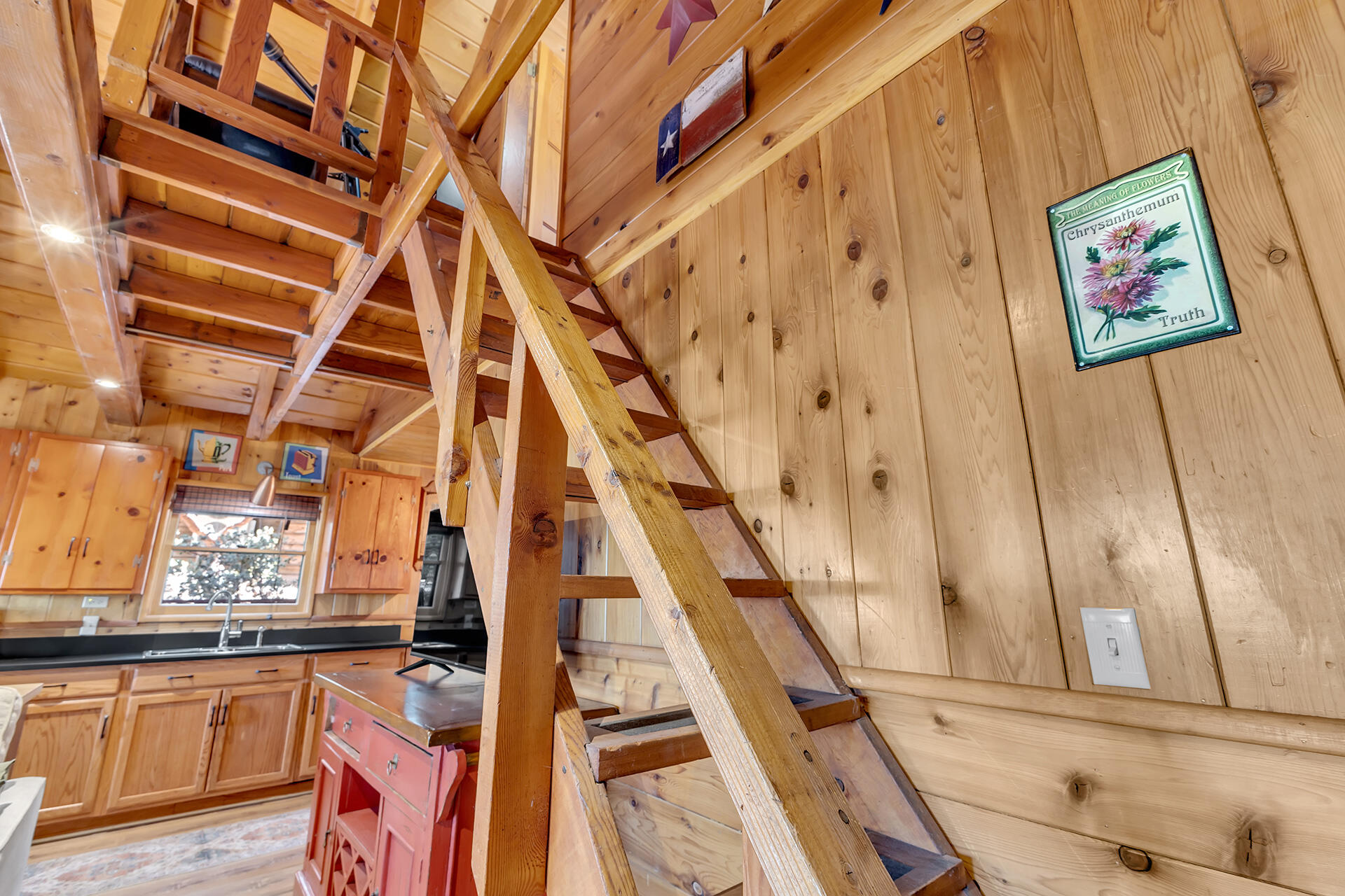 52646 Chickadee Lane Idyllwild, CA 92549 - Photo 36 of 73 a view of a room with wooden floor and walls