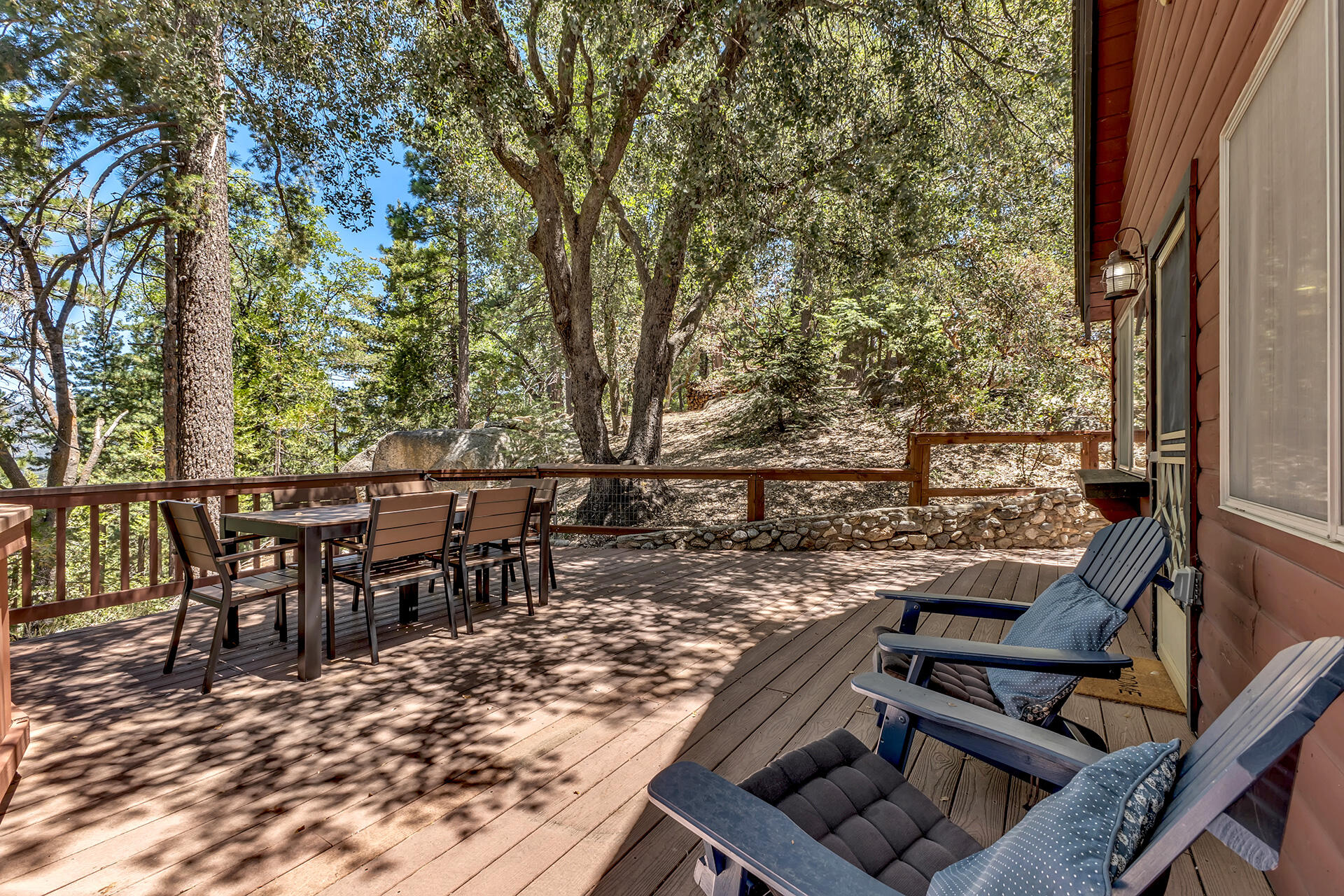52646 Chickadee Lane Idyllwild, CA 92549 - Photo 49 of 73 a view of a chairs and table in the balcony