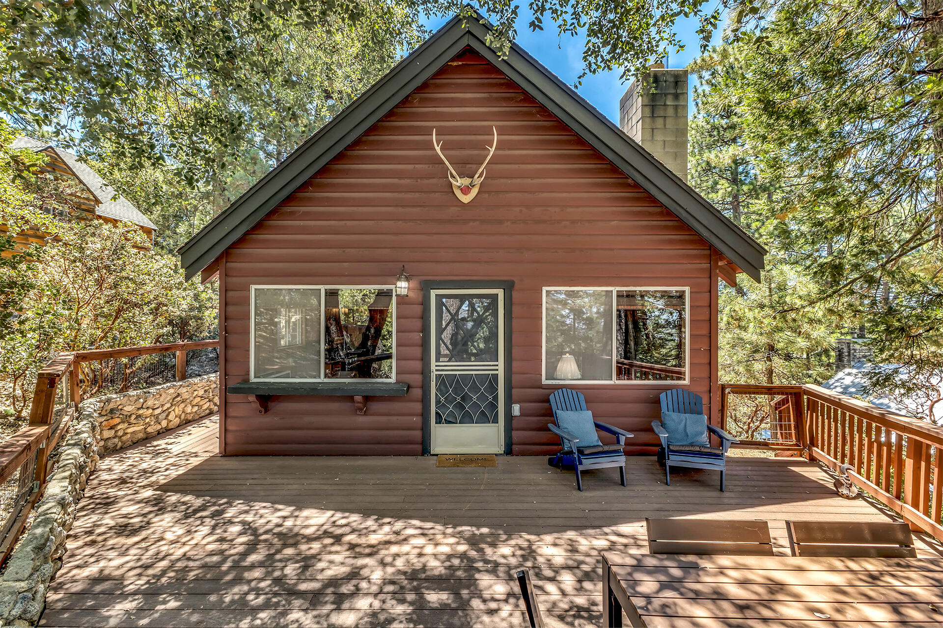 52646 Chickadee Lane Idyllwild, CA 92549 - Photo 52 of 73 a view of a house with backyard porch and sitting area