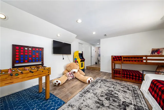 a view of a lake with a mountain