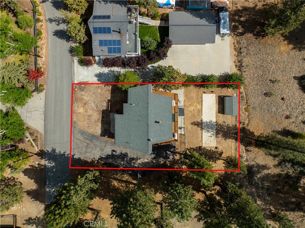 39651 Flicker Road Fawnskin, CA 92333 - Photo 51 of 58 an aerial view of a house with a yard and garden
