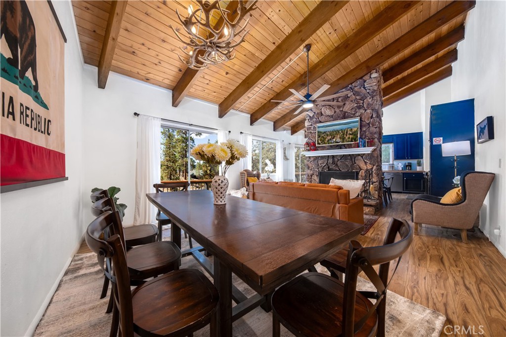 39651 Flicker Road Fawnskin, CA 92333 - Photo 9 of 58 a view of a dining room with furniture