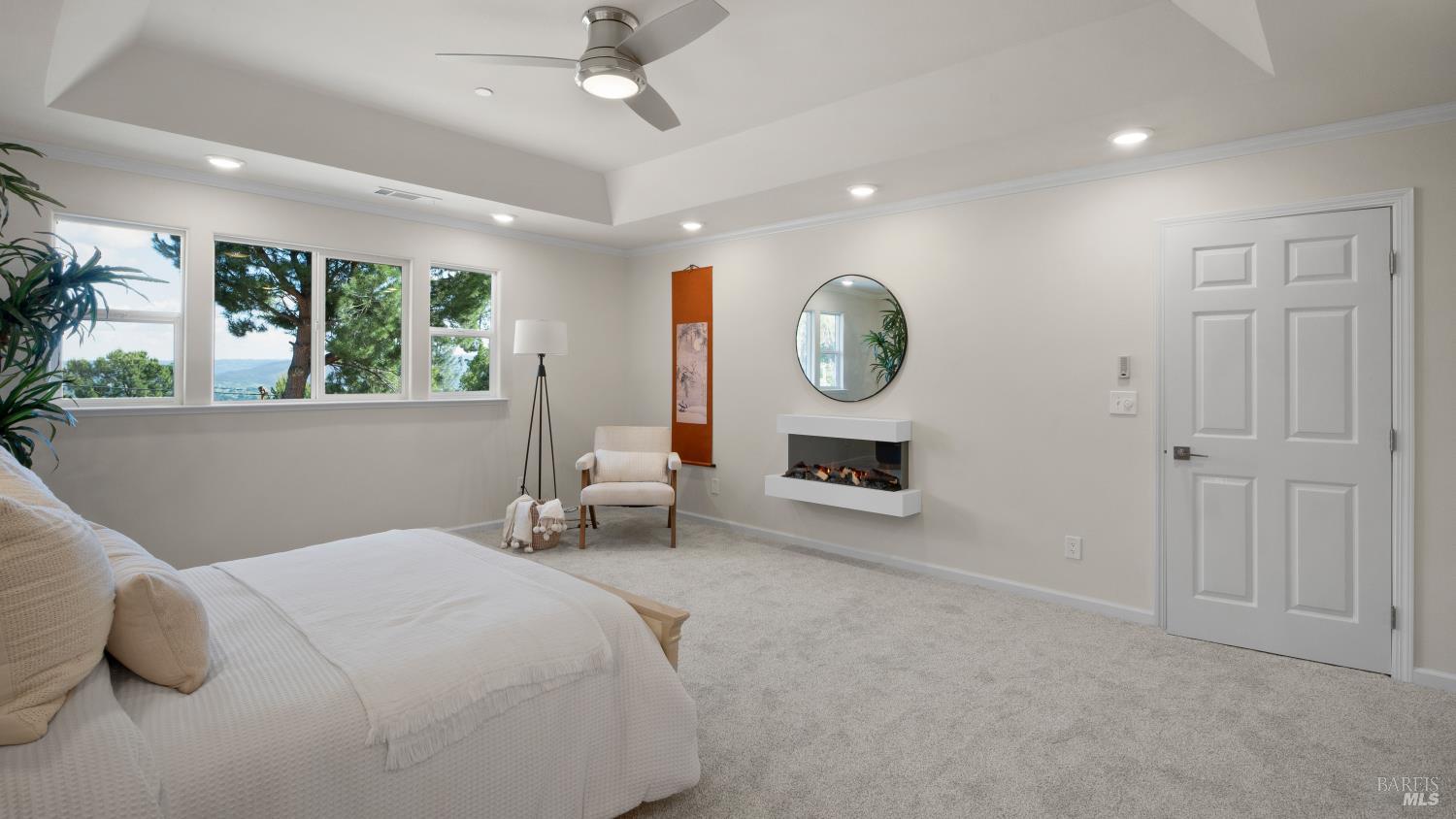 17867 Deer Hill Road Hidden Valley Lake, CA 95467 - Photo 37 of 53 a bedroom with a bed and a clock