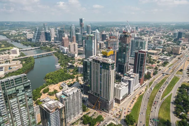 an aerial view of multiple house