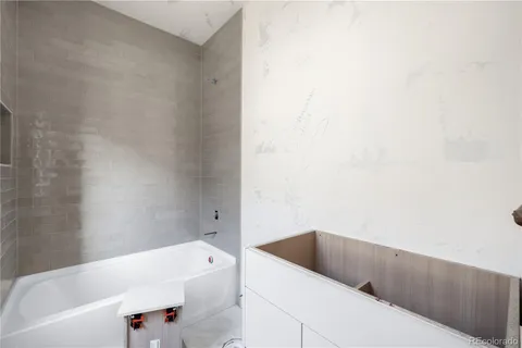 a close up of a bathtub